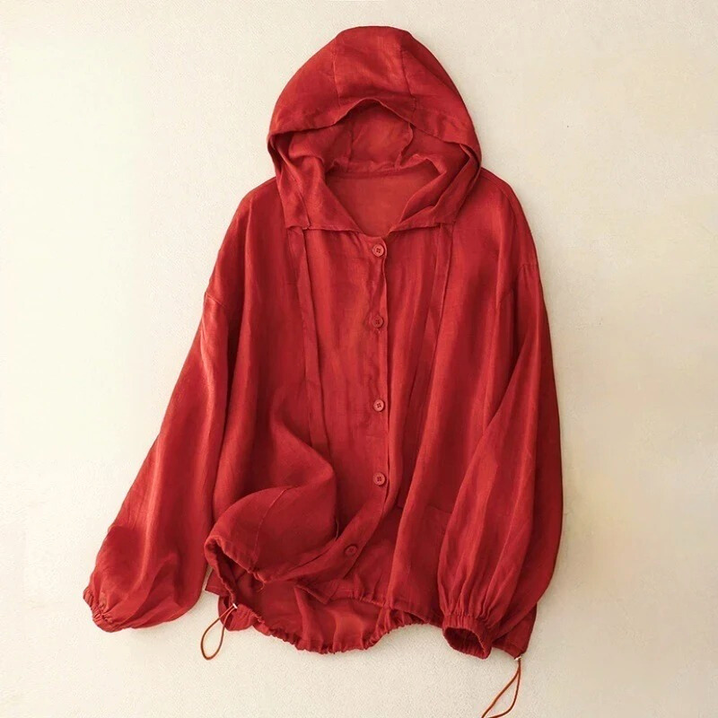NERO LINEN HOODIE