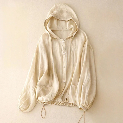 NERO LINEN HOODIE