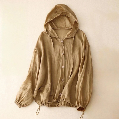 NERO LINEN HOODIE