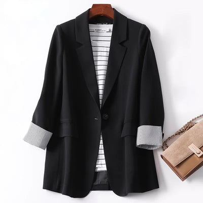 Angela Rolled Sleeve Blazer